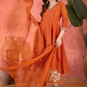 Sequence Embroidered Kurta Pant With Dupatta - Image 4