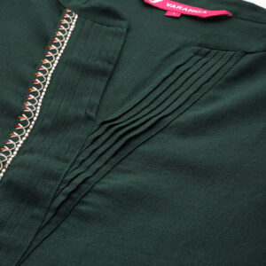 Ethnic Motifs Embroidered Thread Work kurtha set - Image 3