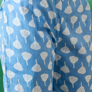 Printed & Embroidered Pure Cotton Straight Kurta With Trouser & Dupatta Set - Image 4
