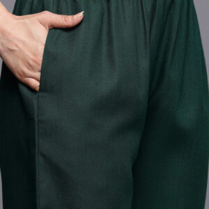 Ethnic Motifs Embroidered Thread Work kurtha set - Image 4