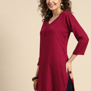 Solid Straight Short Kurti - Image 4