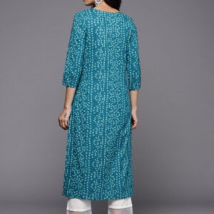Bandhani Printed Gotta Patti Pure Cotton Kurta - Image 4