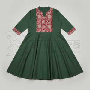 Rayon Anarkali Kurti with Kalamkari Fusion - Image 3